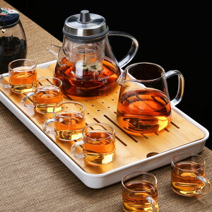 玻璃茶具套裝家用功夫茶杯泡茶器茶壺紅茶組合客廳辦公室會客待客