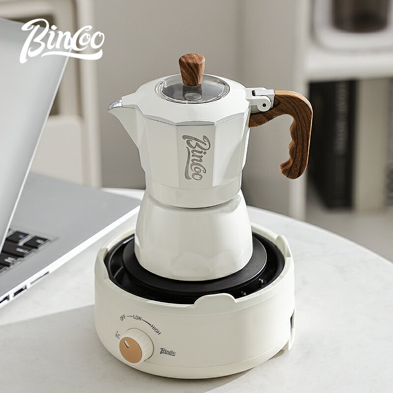Bincoo雙閥摩卡壺多人份家用小型濃縮煮咖啡壺意式咖啡機咖啡器具
