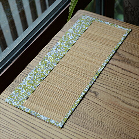 隨身簡約竹布茶墊 茶席布藝茶墊竹桌旗包竹墊茶簾竹席隔熱茶盤墊 5