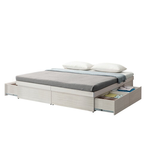 熊大心『加高』收納型安全圓角床底-5尺 六分木心板製造、F3低甲醛、標準雙人床、雙人床架【myhome8居家無限】★APP下單享點數4% 2