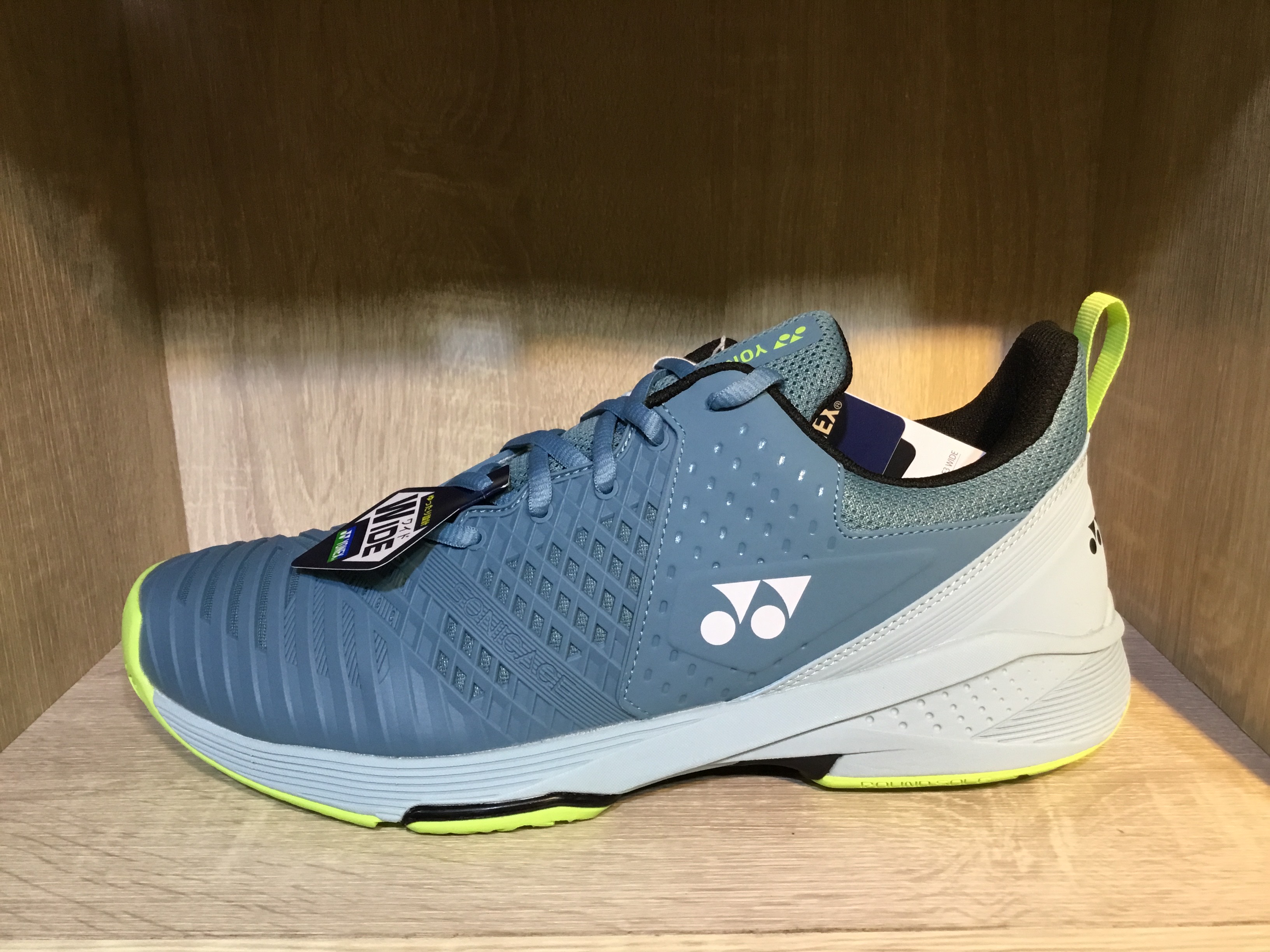 2023 YONEX SONICAGE 3 WIDE 專業寬楦男網球鞋(煙霧藍)