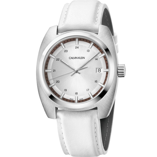 Calvin klein 卡文克萊 成就系列(K8W311L6) 優雅自信腕錶/白 43*49.75mm