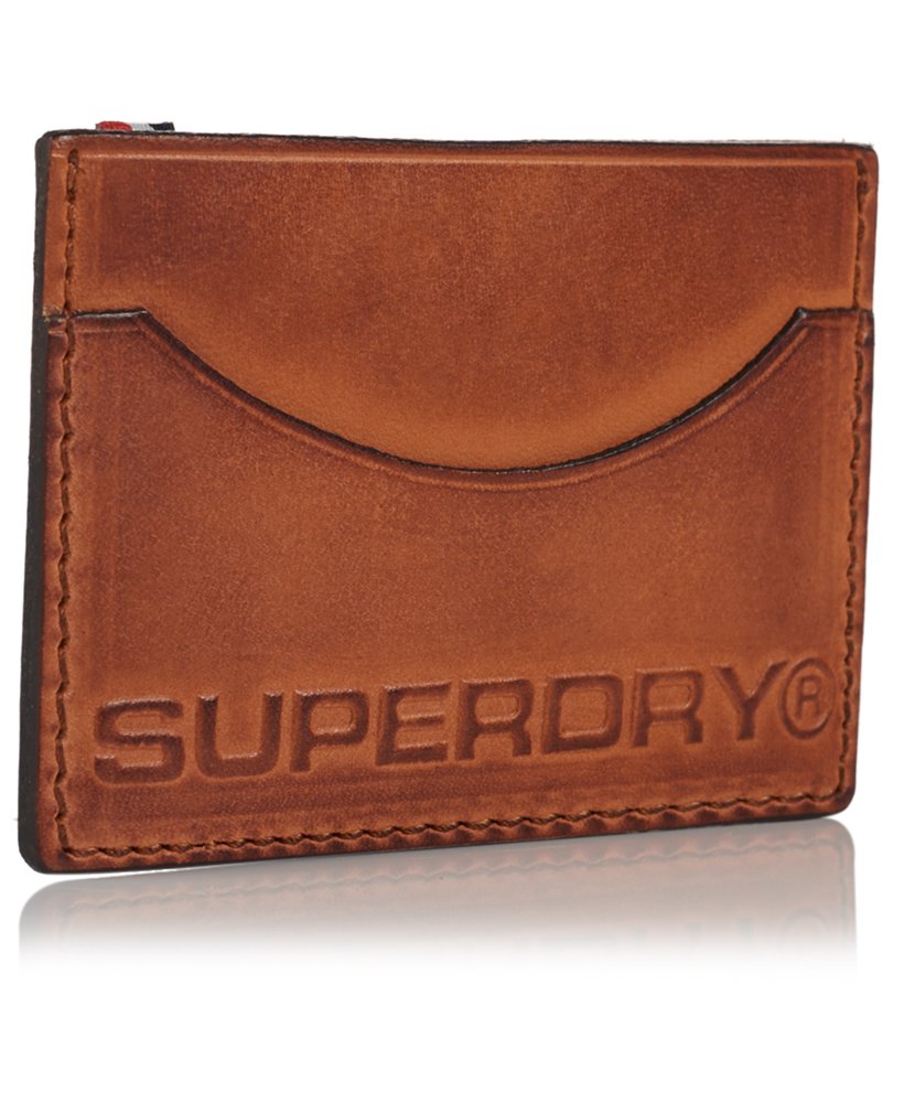 跩狗嚴選 極度乾燥 Superdry Premium 鈔票夾 真皮 信用卡夾 名片夾 皮夾 卡夾 送禮 棕褐色 證件夾