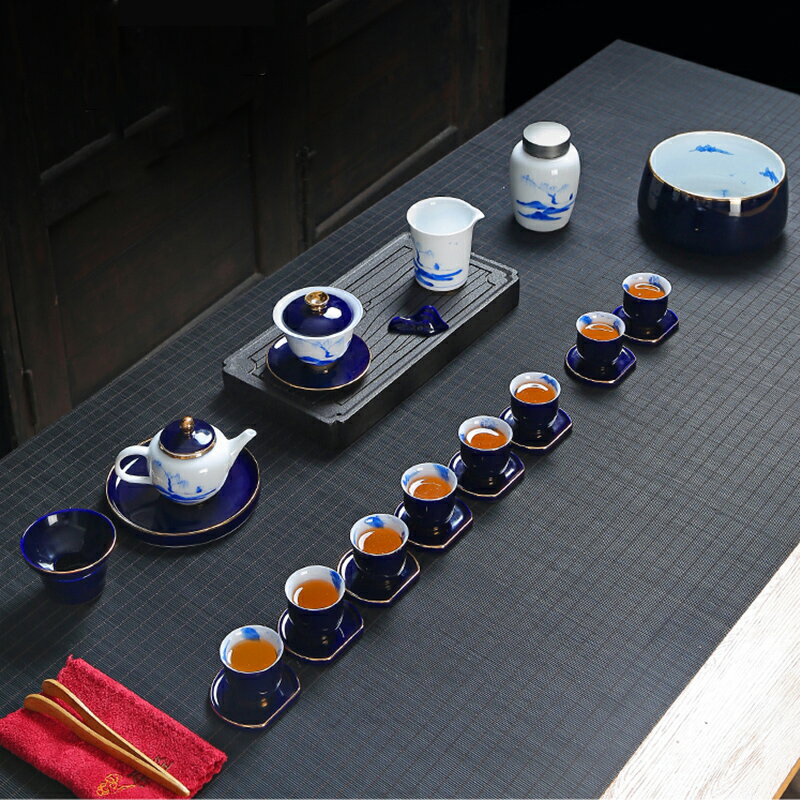 功夫茶具套裝現代家用小套簡約德化陶瓷茶壺茶杯泡茶碗套裝