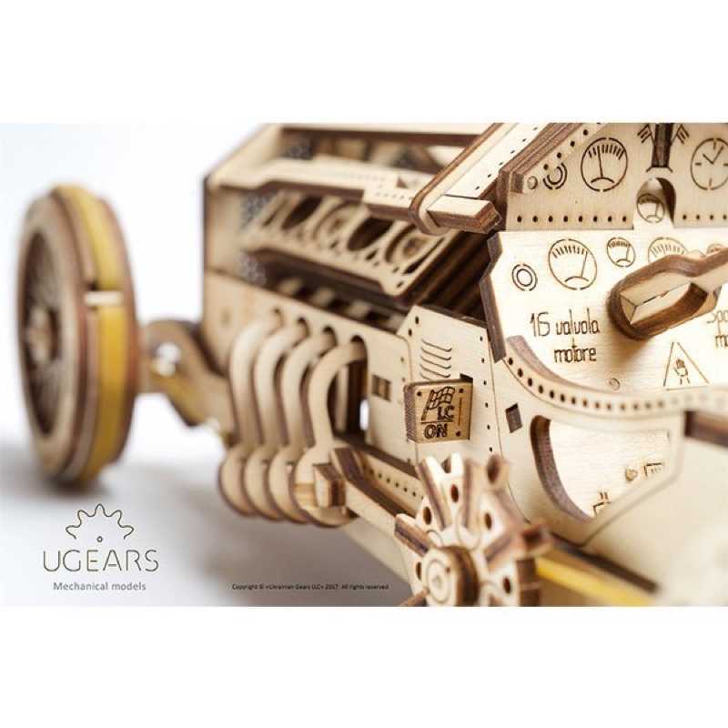 強強滾-UGEARS - 格蘭坡治賽車 (送砂紙) 烏克蘭正品 木製自走模型 益智玩具 2