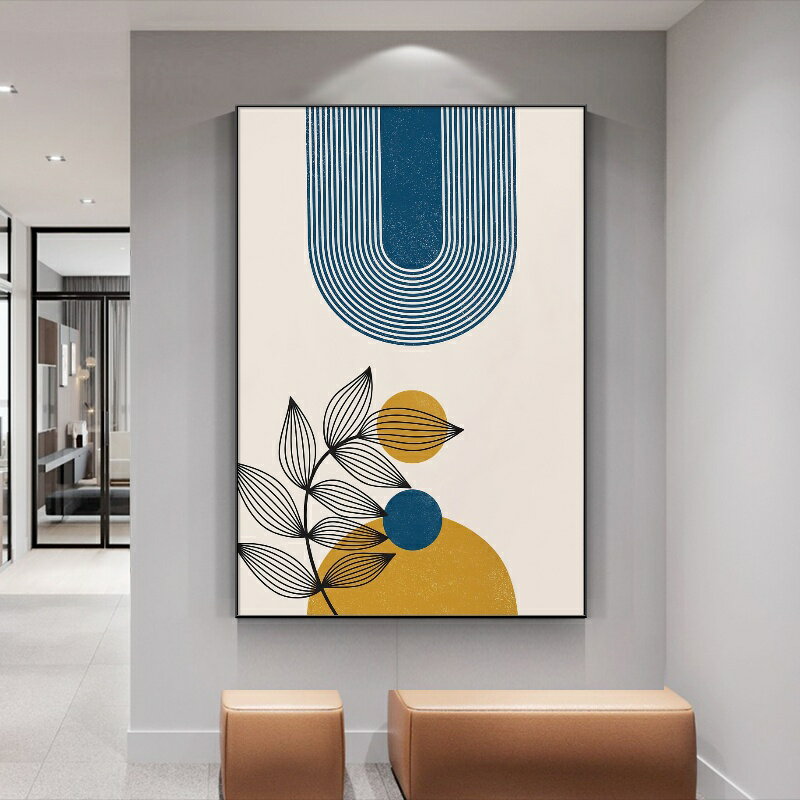 現代簡約客廳裝飾畫沙發背景墻落地畫玄幻走廊過道和熙十里掛畫
