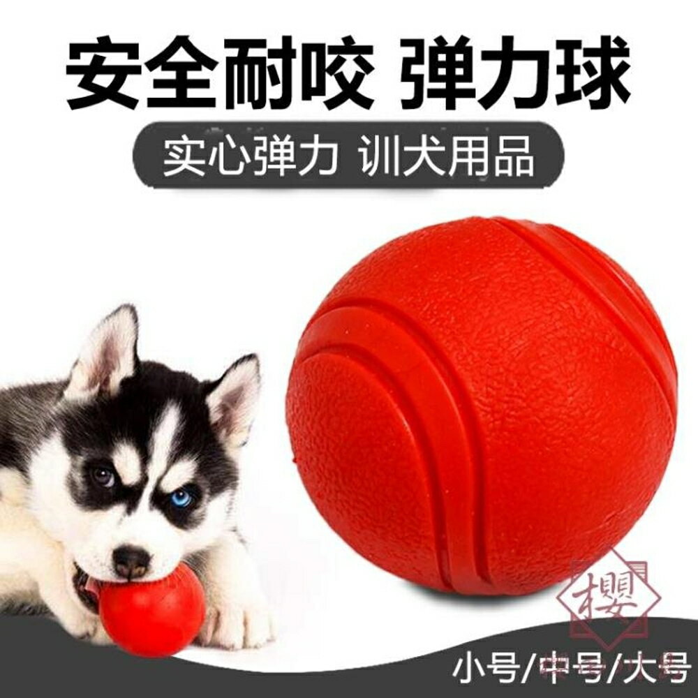 狗狗玩具球耐咬實心球大型犬磨牙互動球寵物玩具球【櫻田川島】