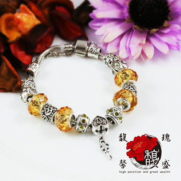 手鍊品牌【鎖心環抱串珠手環】鍍膜 電鍍 珠寶 琉璃珠 施華 潘朵 Pando 含開光 馥瑰馨盛NS0227