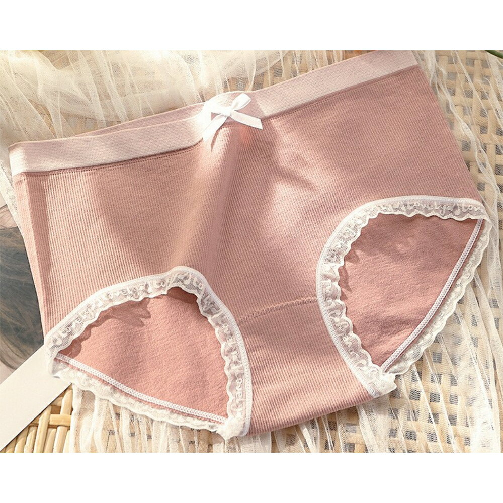 純棉女式內褲 中腰無痕內褲 去棉透氣高彈性不緊勒 針織三角內褲 ＃丹丹悅生活 4