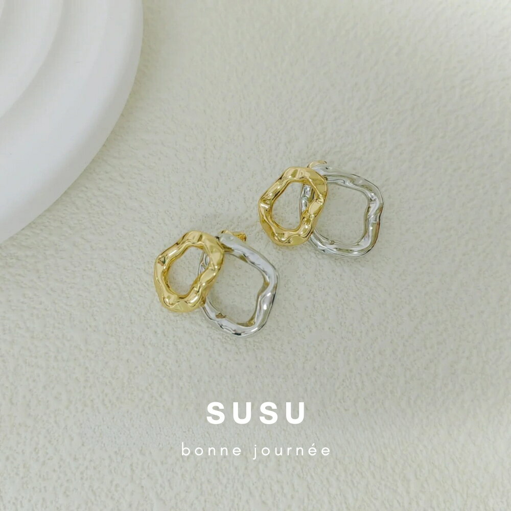 SU SU︱撞色疊戴耳環❤️事業 招財 人緣 工作 健康 紓壓 水晶 飾品 耳環 項鍊 手鍊 現貨 穿搭 百搭 時尚 2