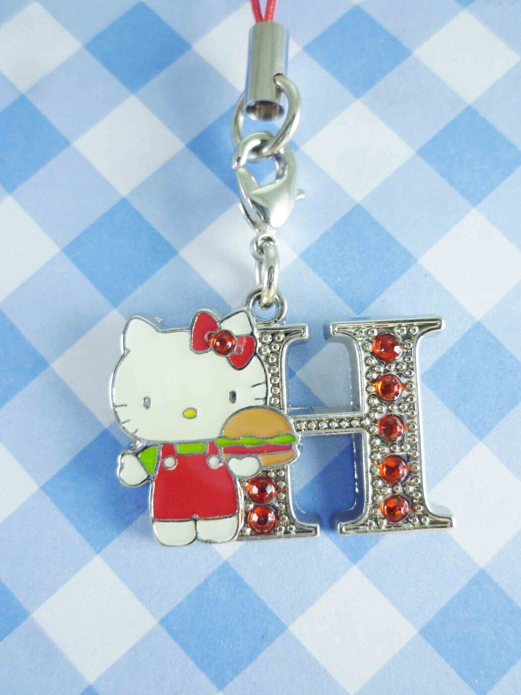 【震撼精品百貨】Hello Kitty 凱蒂貓 KITTY手機吊飾-KITTY英文字母造型-H 震撼日式精品百貨