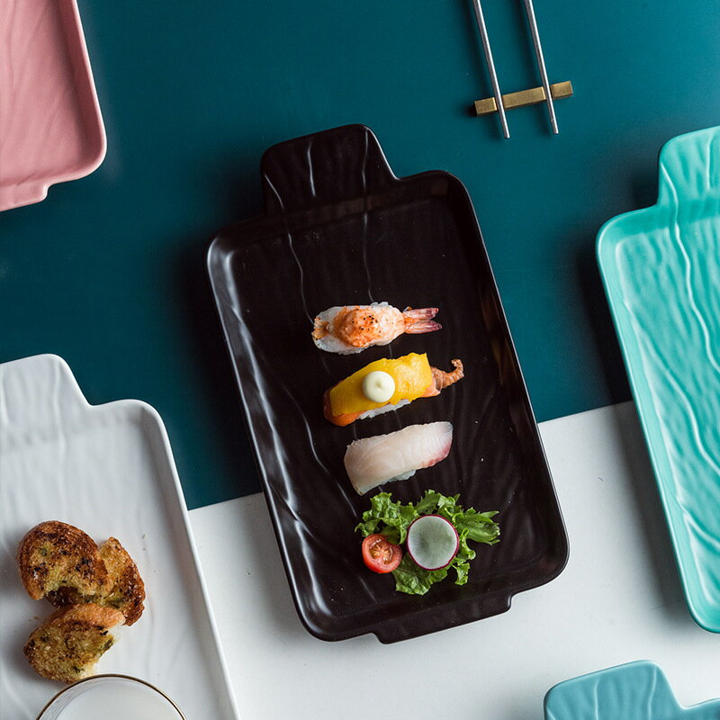 西餐盤家用盤子ins創意網紅牛排盤陶瓷水果盤沙拉盤烘焙烤盤魚盤