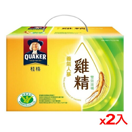 桂格養氣人蔘雞精雙效滋補68ml*18*2【愛買】