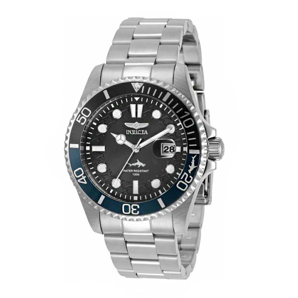 美國百分百【全新真品】INVICTA 黑藍錶盤 不鏽鋼錶帶 精品手錶 腕錶 石英錶 潛水 男錶 30956 AY92