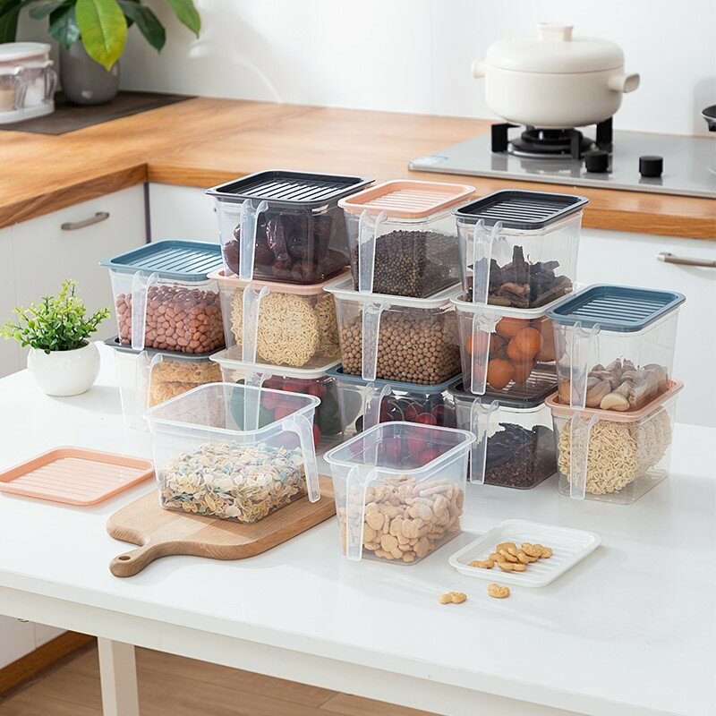 日式口冰箱專用保鮮盒食物冷凍收納盒透明塑料大容量帶蓋密封盒
