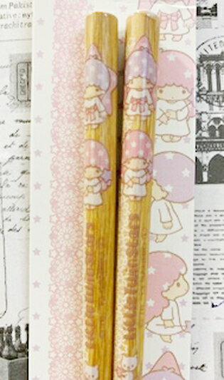 【震撼精品百貨】Little Twin Stars KiKi&LaLa 雙子星小天使 三麗鷗雙子星日本竹筷/筷子(21CM)-星星#57282 震撼日式精品百貨