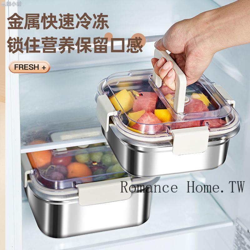 保鮮盒 食品級冰箱專用304不鏽鋼便當盒 密封收納水果冷藏密封盒子