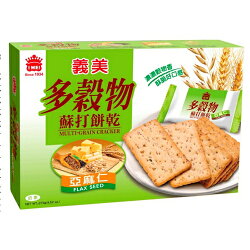 義美多穀物蘇打餅乾(亞麻仁)270g【愛買】