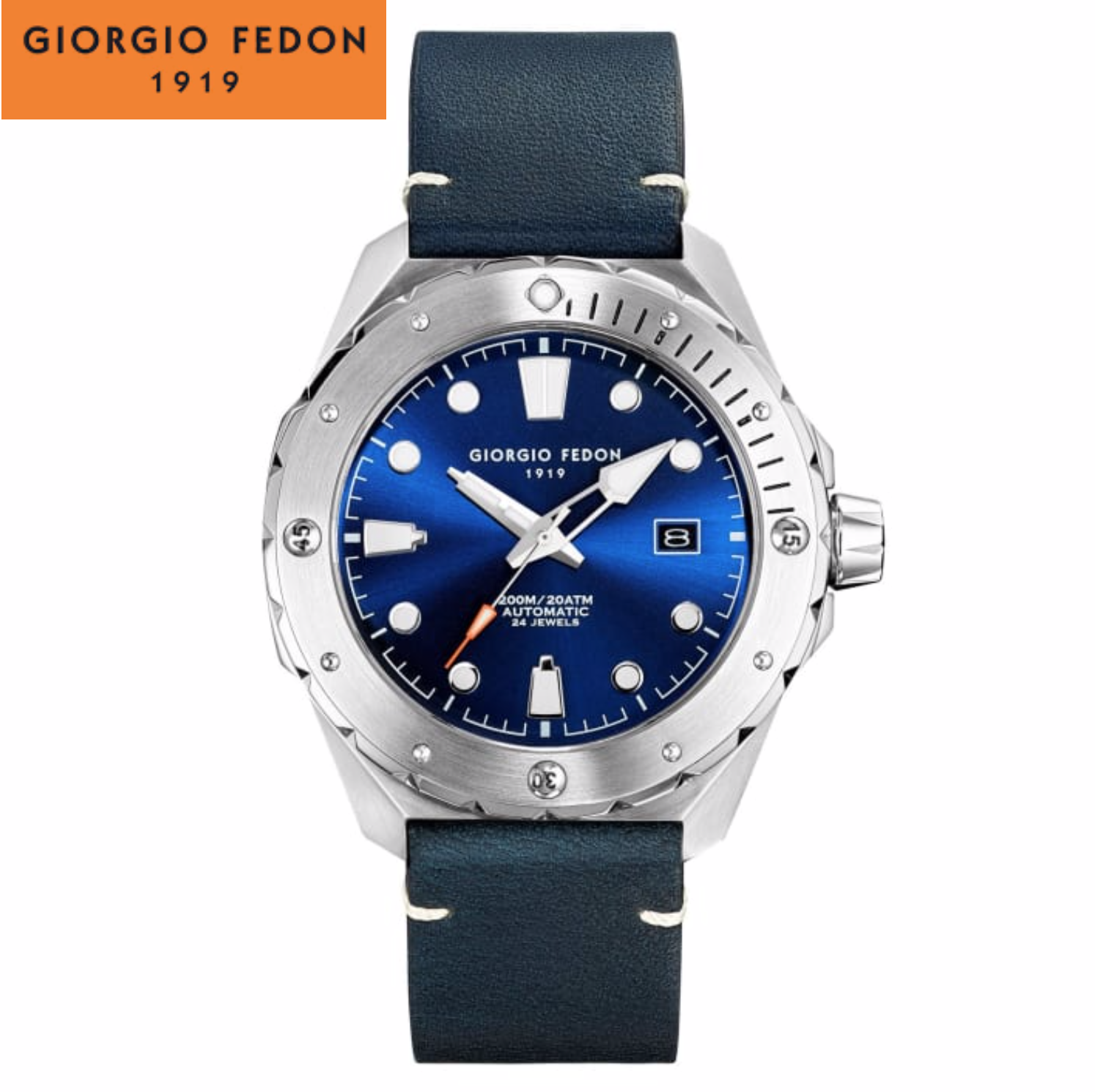 Giorgio Fedon 喬治菲登1919 Ocean Walker 海行者系列 機械腕錶 GFCJ003 藍/45mm