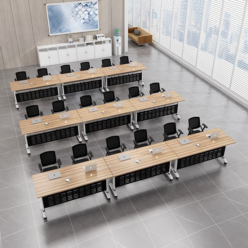 【限時優惠】折疊會議桌可移動活動拼接長條桌雙人辦公桌子可折疊培訓桌椅組合