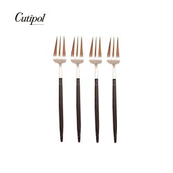 葡萄牙 Cutipol GOA系列17cm點心水果叉4入組 (黑銀)