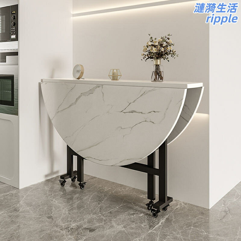 【小戶型神器】摺疊圓桌 摺疊餐桌 圓桌 餐桌 飯桌 客廳桌 多功能可摺疊 節省空間 家用吃飯桌 圓形設計