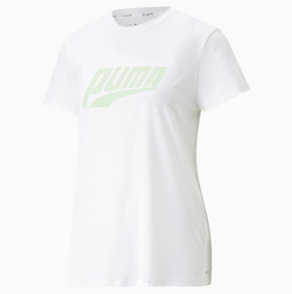 【滿額現折300】PUMA 短T 慢跑系列 白 LOGO 短袖 上衣 T恤 女 52326652