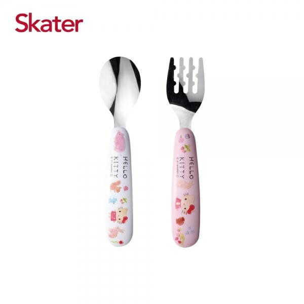 Skater不鏽鋼彎柄湯匙叉-KITTY(4973307574344) 263元
