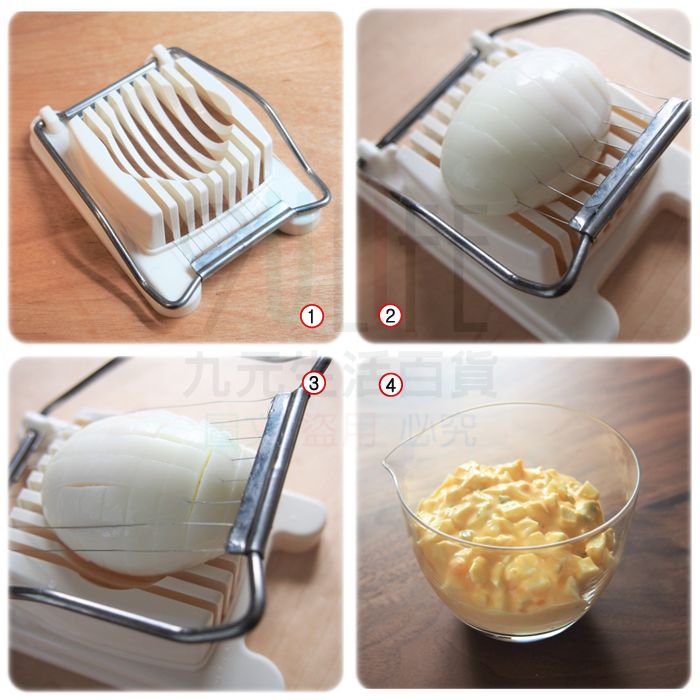 【九元生活百貨】下村切蛋器 富近切蛋器 不鏽鋼絲切蛋器 水煮蛋切片 蛋沙拉 料理神器 2