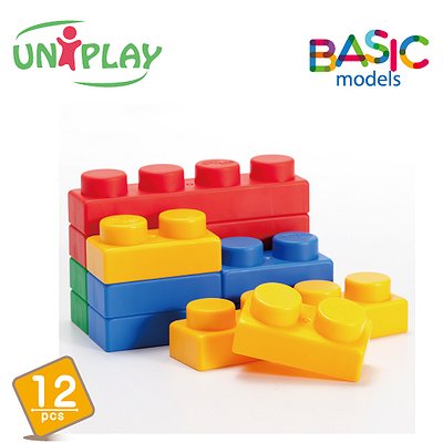 UNIPLAY抗菌軟積木 BASIC款 12入(Happy GO)