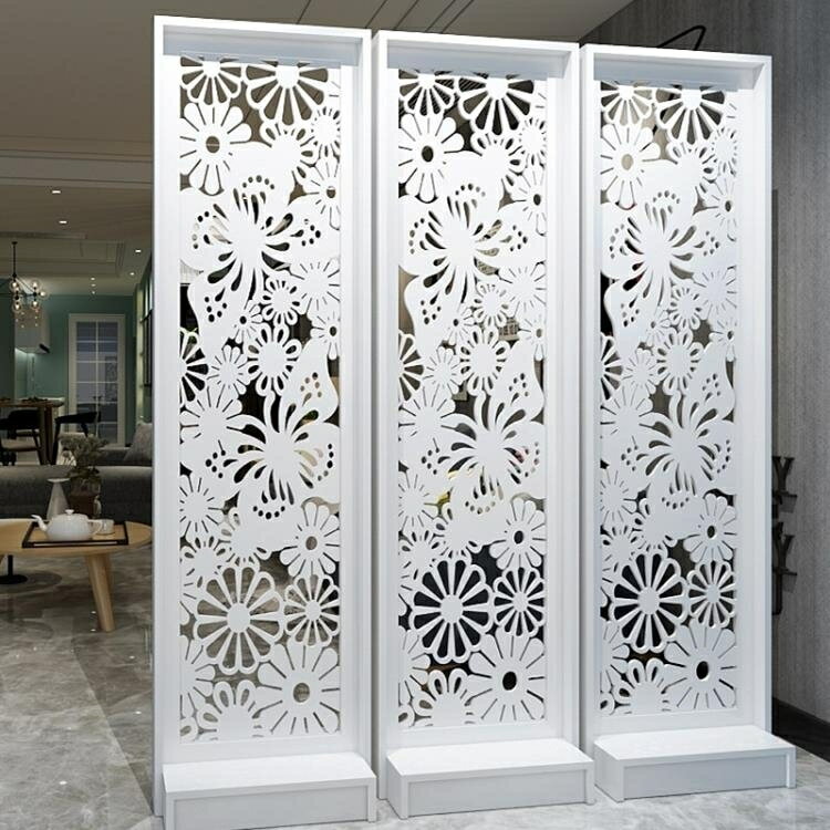 原創歐式蝴蝶花玄關櫃隔斷櫃裝飾櫃簡約現代雙面屏風座屏折屏