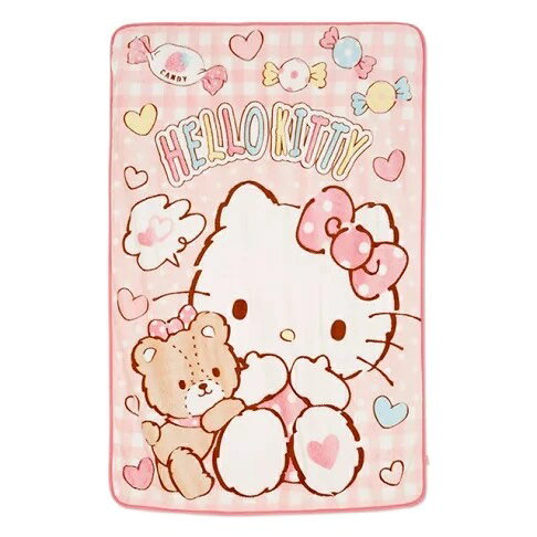 【震撼精品百貨】Hello Kitty 凱蒂貓~日本三麗鷗SANRIO Kitty披肩毛毯 100x140cm (粉熊熊款)*13353
