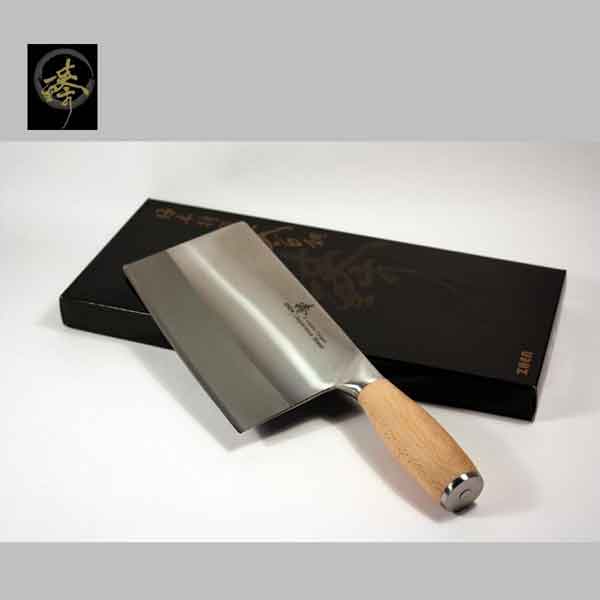 〔臻〕料理刀具 三合鋼系列-中式菜刀-小剁刀(橡木柄) SC829-4CS(OAK)