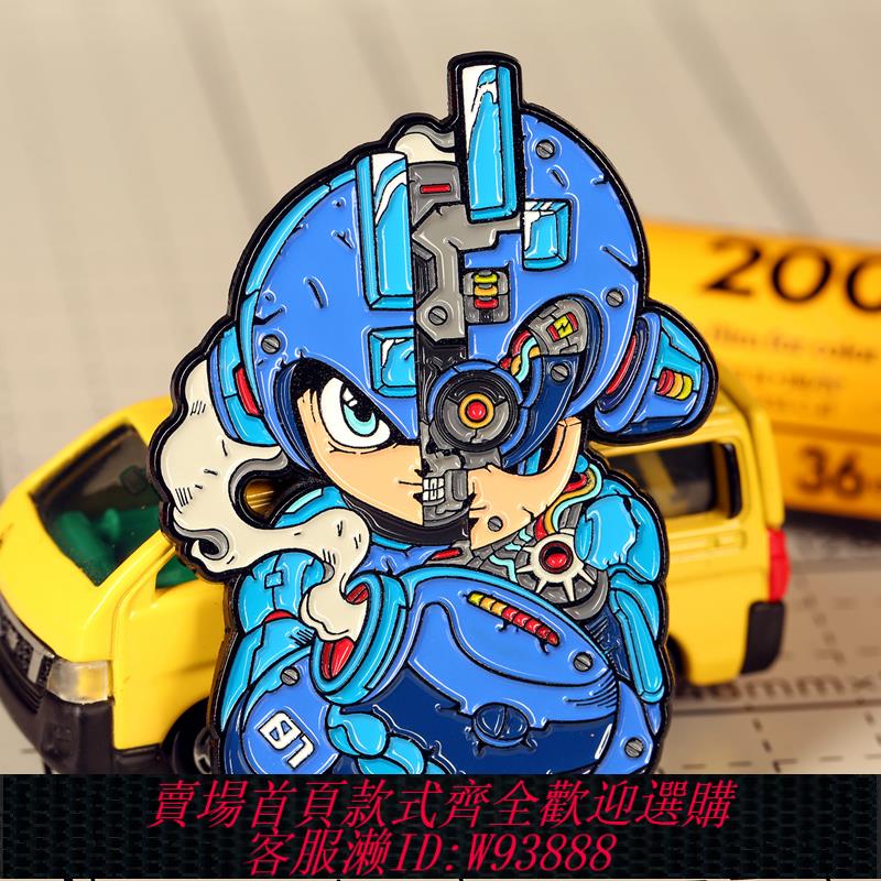 {可刷卡 打統編}潮設會 巴西藝術家BM聯名 機械洛克人胸針CAPCOM遊戲徽章周邊ins
