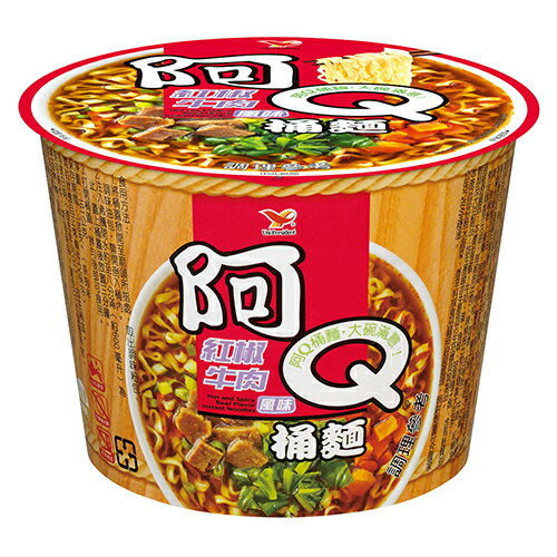 阿Q桶麵紅椒牛肉風味101g*12碗(箱)【愛買】