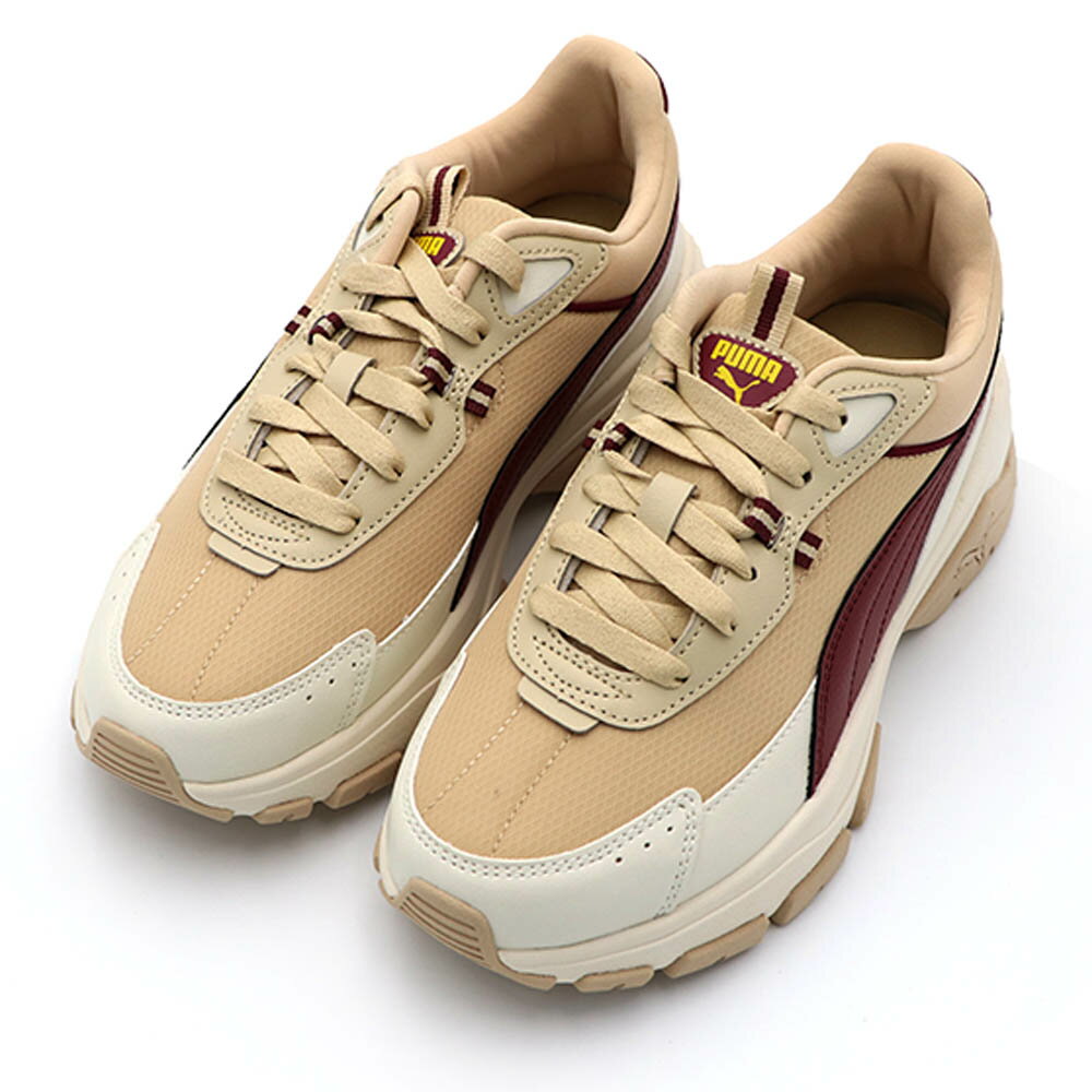 【最高折300】 Puma Cassia Via 米黃 厚底 皮革 休閒鞋 女款 J1850【新竹皇家 38922303】