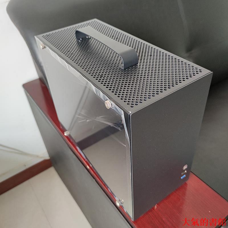 機殼mini迷你電腦機箱臺式機提手matx主機板itx全側透明diy外殼白色atx