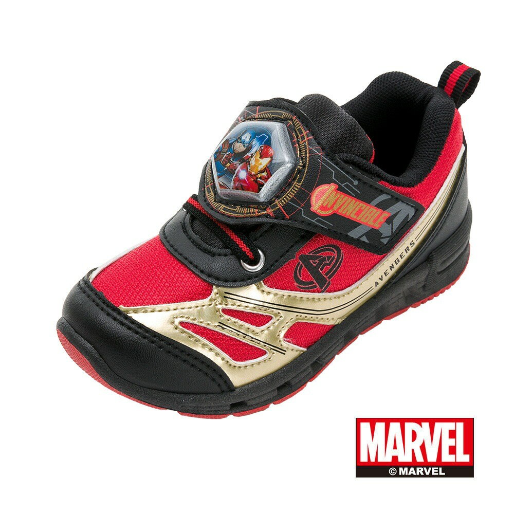 MARVEL漫威 復仇者聯盟 童鞋 電燈鞋 運動鞋 體育課 [MRKX44600] 黑金紅 MIT臺灣製造【巷子屋】