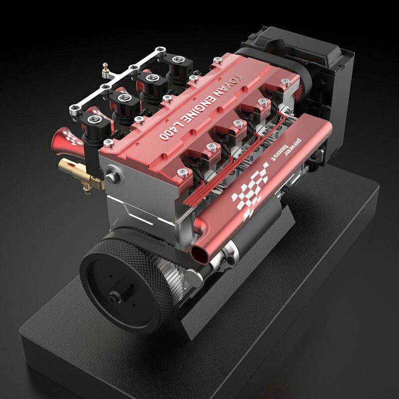 開發票 發動機拼裝模型全金屬拓陽直列四缸甲醇燃油微型迷你引擎組裝玩具