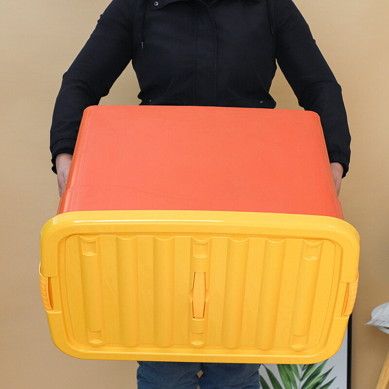 【免運】可開發票 收納箱家用塑料衣物玩具收納盒箱學生手提帶蓋儲物箱整理箱
