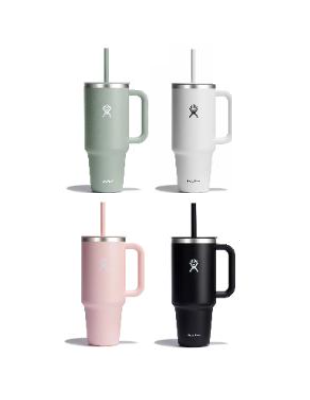 【【蘋果戶外】】Hydro Flask 冰霸杯【40oz / 1182ml】吸管保溫杯 隨手杯 櫻花粉 黑 白 灰綠 美國不鏽鋼保溫保冰瓶 保冷保溫瓶 不含雙酚A