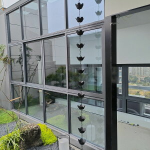 庭院雨鏈排水鏈雨水鏈室內日式戶外鋁合金蓮花型雨鏈老式鈴定制