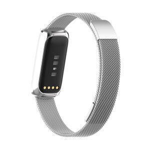 [2玉山網] Luxe 不鏽鋼米蘭磁吸錶帶-銀色 適 Fitbit Luxe 健康智慧手環 手錶 手腕帶 時尚錶帶 (D15)F2021-SIL