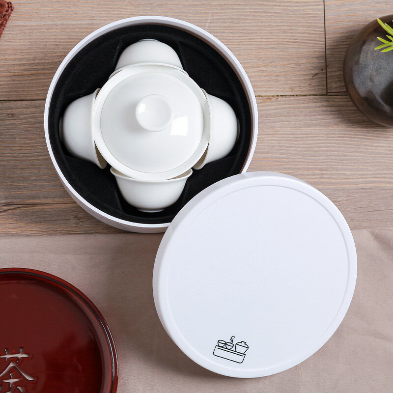 cdok旅行茶具功夫茶小套裝便攜包戶外收納簡約茶壺套裝 3