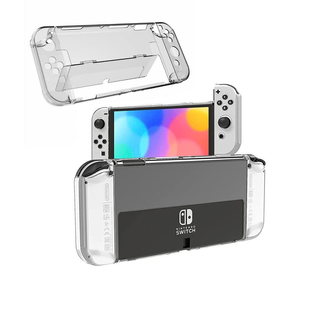 任天堂switch oled水晶殼帶支架Switch OLED分體式保護套【Snowbelle優選】