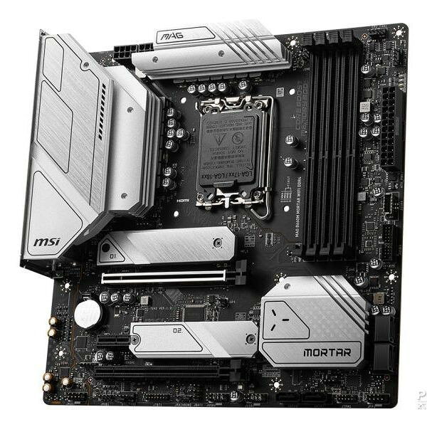 微星MAG B660M MORTAR WIFI 迫擊炮主機板 支援DDR4 1700腳位 可搭H610 B760 高效穩定 電競主機板 雙M.2 WIFI6