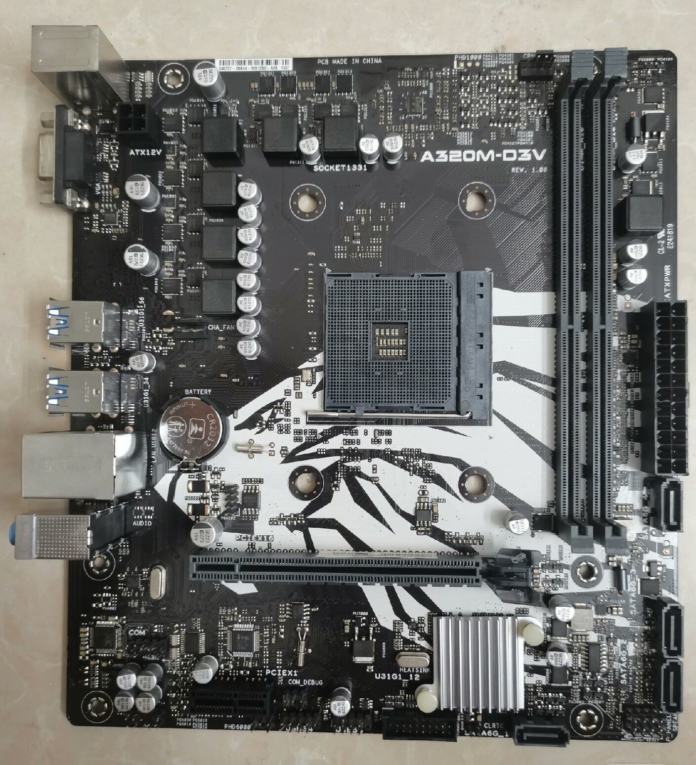 華碩聖旗A320M-D3V AM4主機板 含CPU扣具 背板 測試全好 無暗疾 一點即亮 台灣蝦皮 店保一個月