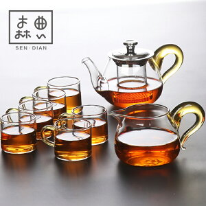 玻璃茶具套裝一人用小茶壺功夫家用過濾茶杯耐高溫紅茶沖茶器泡茶