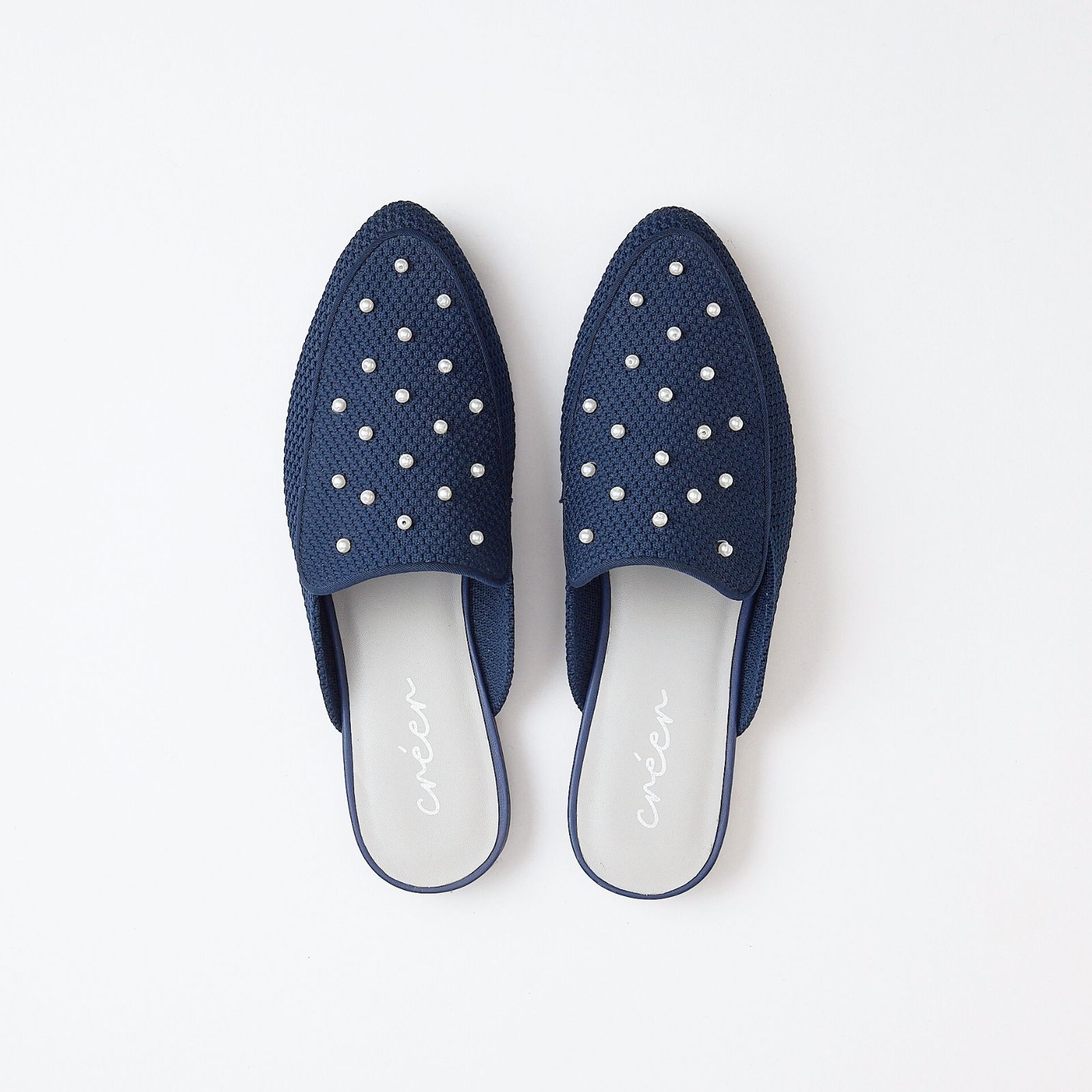 creer shoes_Art Gallery珠珠穆勒鞋 針織平底鞋