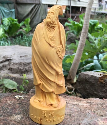 小葉黃楊木雕手把件擺件人物把玩雕刻實木工藝品蘇東坡雕像1入